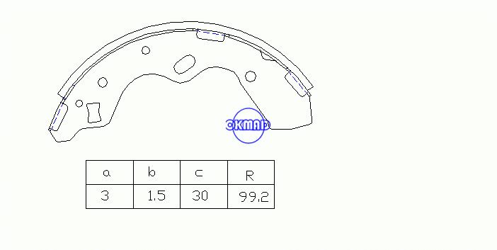 Sapatas de freio de tambor MAZDA DEMIO FESTIVA OEM: B1Y2-26-38ZA FSB611 MK3388 GS8663, OK-BS409
